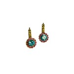 FLOWER STONE EARRINGS GOLD