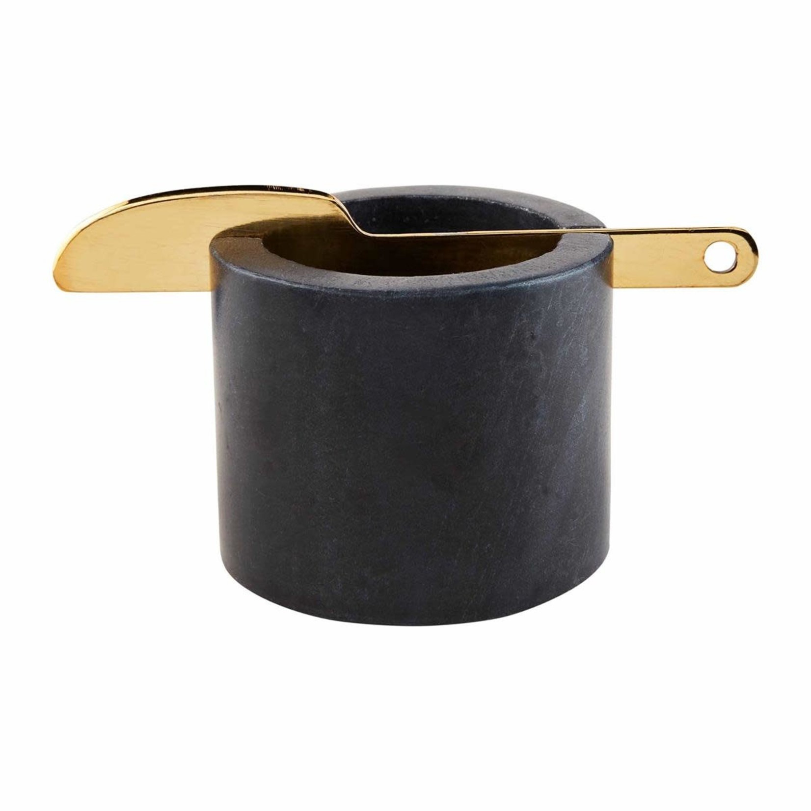 MUD PIE BLACK MARBLE CUP W/ SPREADER Southern Accents MS