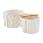 TEXTURED TIDBIT DISH SET/2 W/ SPOON