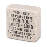 SCRIPTURE BLOCK STONE  JEREMIAH 29:11