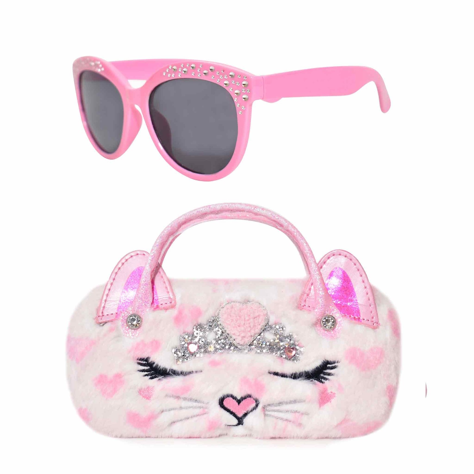MISS BELLA KITTY HEART SUNGLASSES WITH CASE