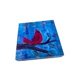 ART BY SUSAN LITTLE RED BIRD 4X4 ACRYLIC BLOCK