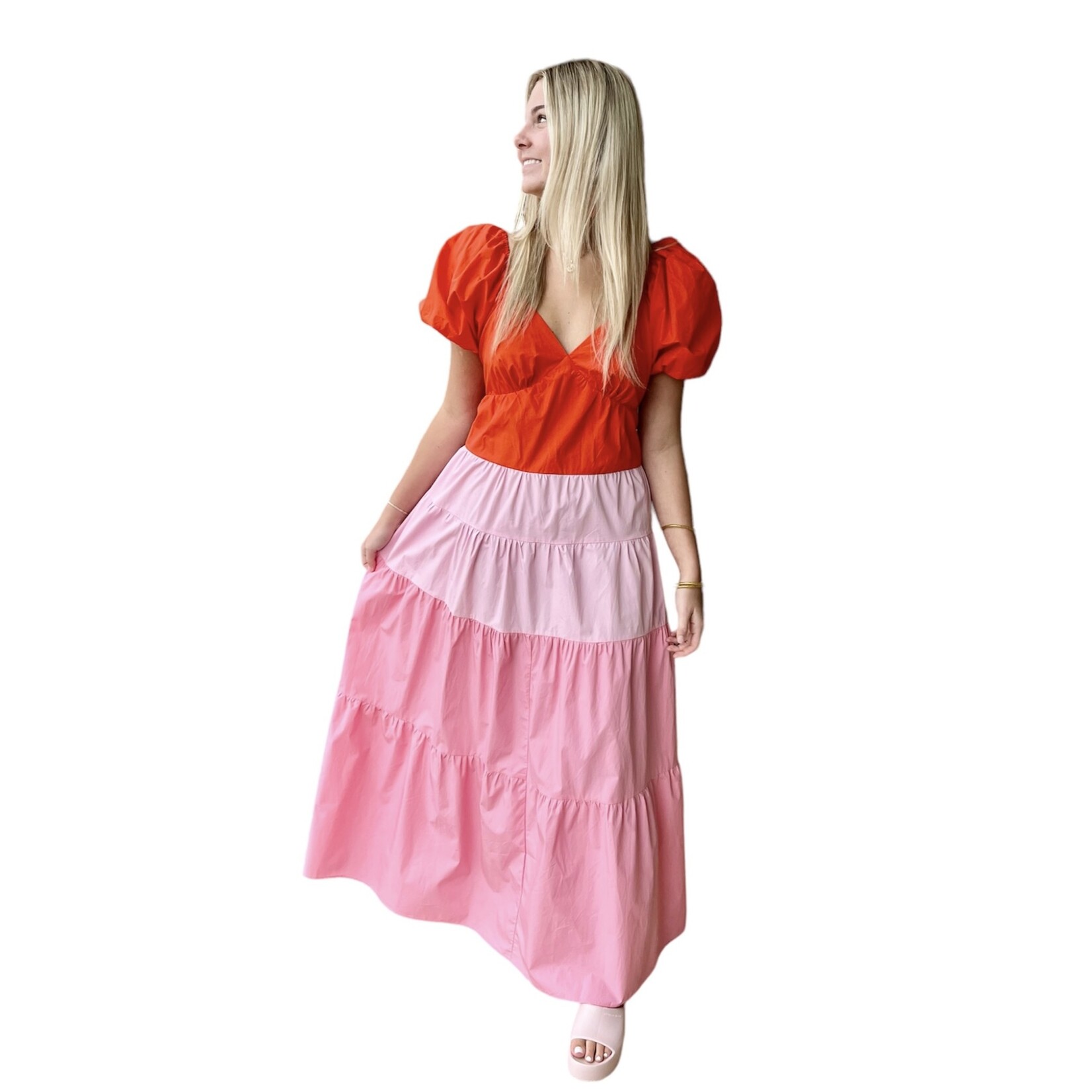COLOR ME HAPPY TIERED DRESS