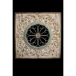 WOOD & METAL MINT CIRCLE WALL DECOR21x42