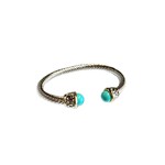 OCEAN IMAGES COLLECTION THIN TURQUOISE WIRE CUFF