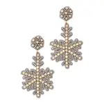 SILVER & GOLD SNOWFLAKE BEAD EARRING
