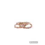 NATURAL CHARM PINK BEAD/WHITE PEARL BRACELET