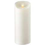 MOVING FLAME OUTDOOR IVORY PILLAR CANDLE 3.5x9