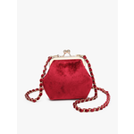 CLEO COIN POUCH VELVET RED