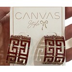 BRENNAN GREEK KEYS GAME DAY EARRINGS