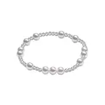 HOPE UNWRITTEN STERLING 6MM BEAD BRACELET - PEARL