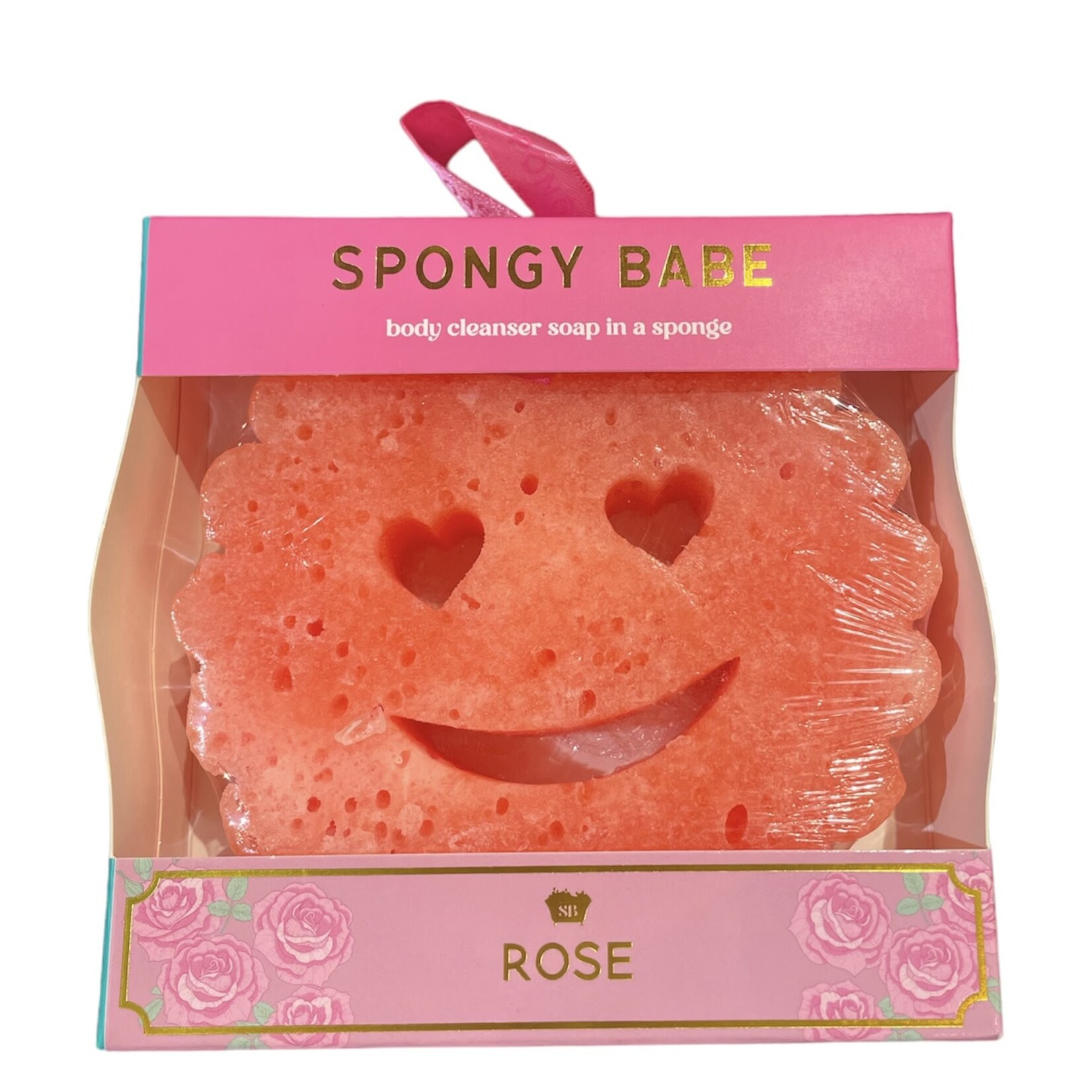 SMILEY FACE BATH SPONGE - ROSE - Southern Accents MS