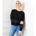 EMBELLISHED BLACK SWEATSHIRT