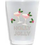 HOLLY JOLLY SHATTERPROOF FROST CUPS SET OF 10