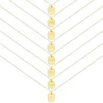 TEALMARKET ANGEL NUMBER TAG NECKLACE - 222 GOLD