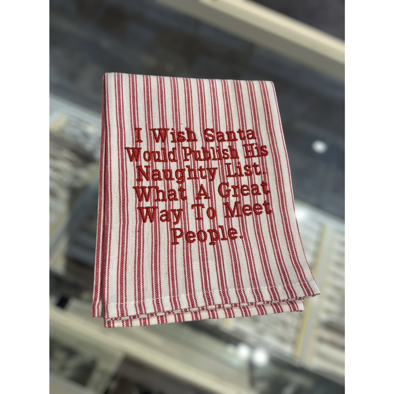 NAUGHTY LIST HAND TOWEL Southern Accents MS