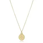 16" NECKLACE GOLD - BLESSING SMALL GOLD DISC