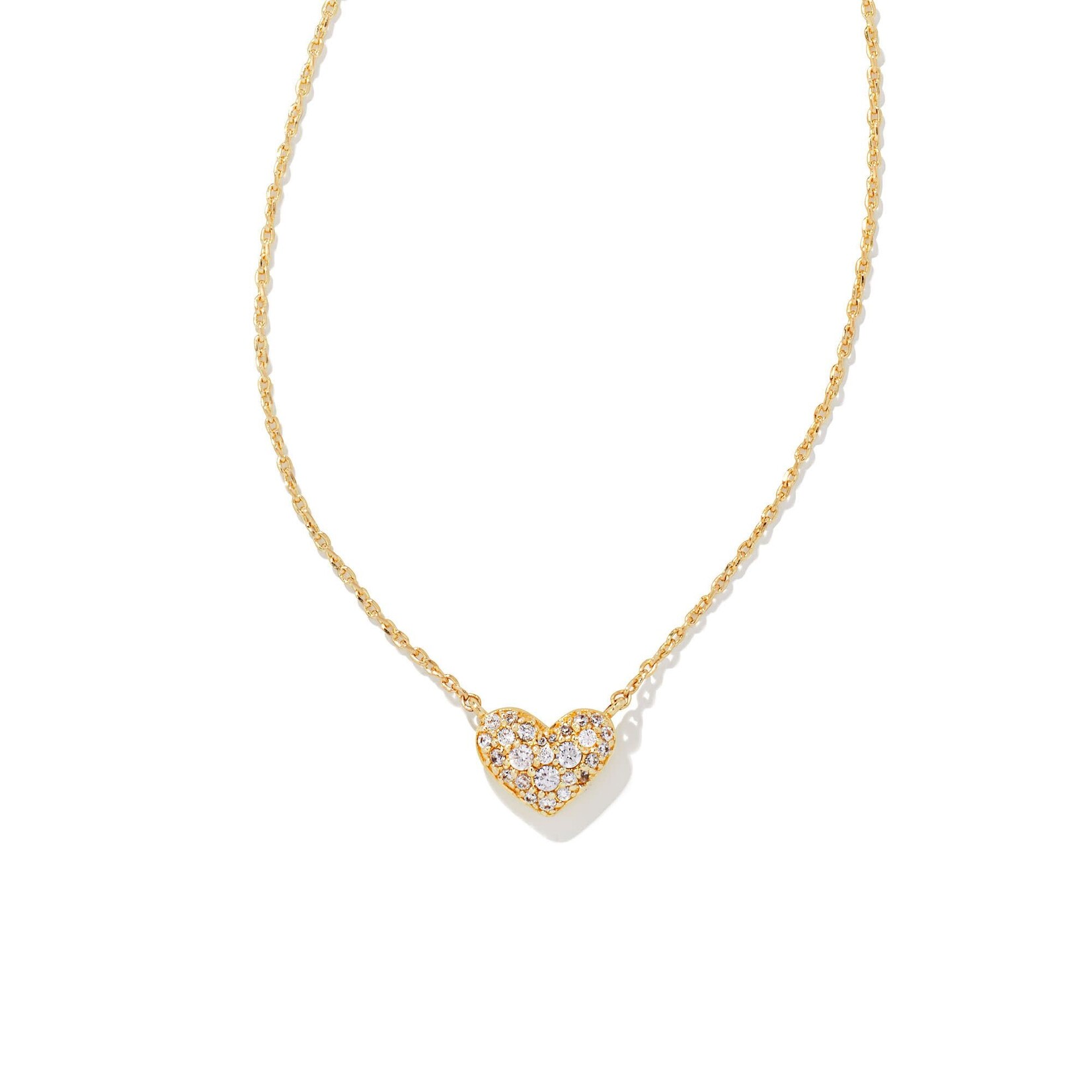 ARI CRYSTAL HEART PAVE NECKLACE