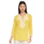 YELLOW EMBROIDERED TUNIC