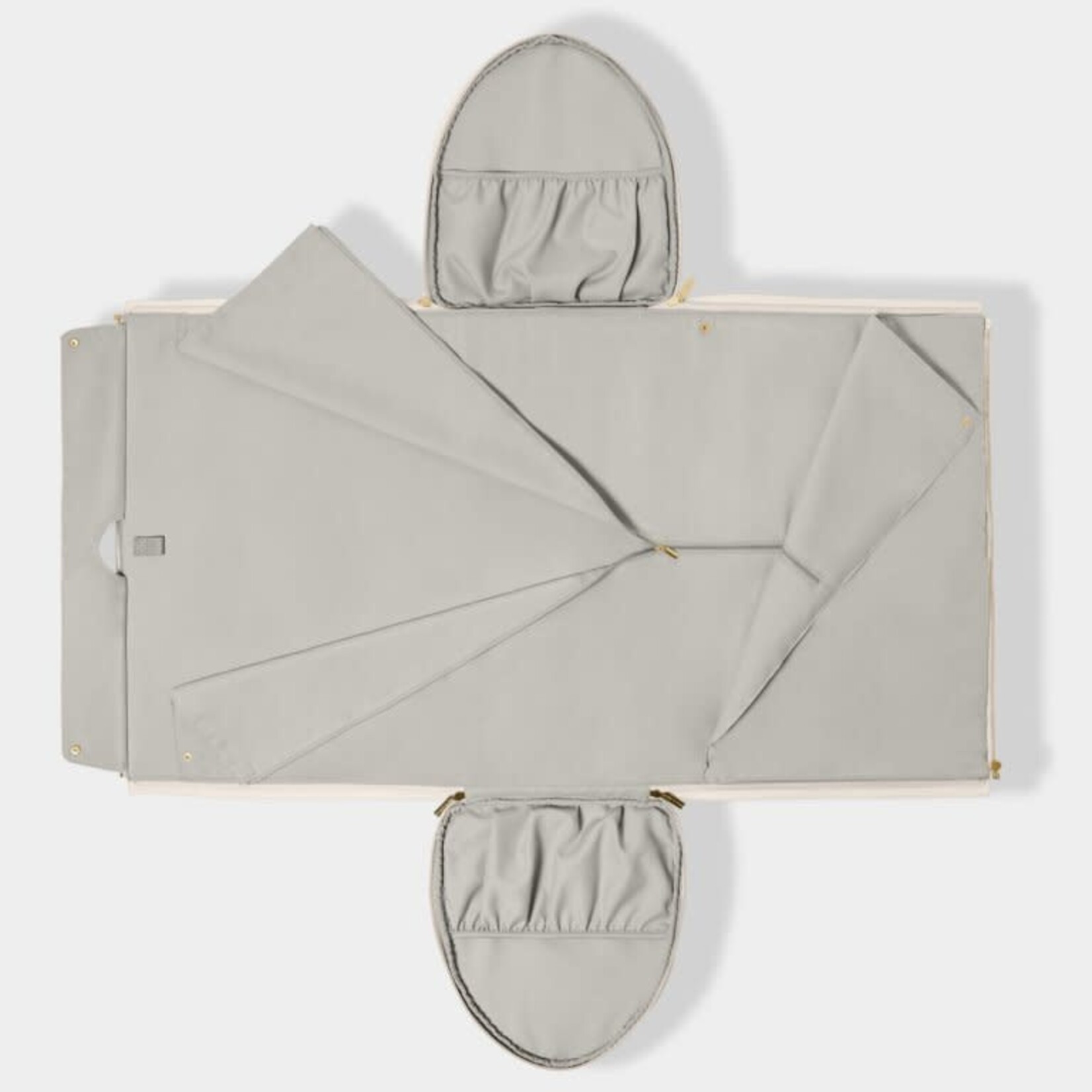 KATIE LOXTON FOLD OUT GARMENT WEEKEND BAG - OFF WHITE