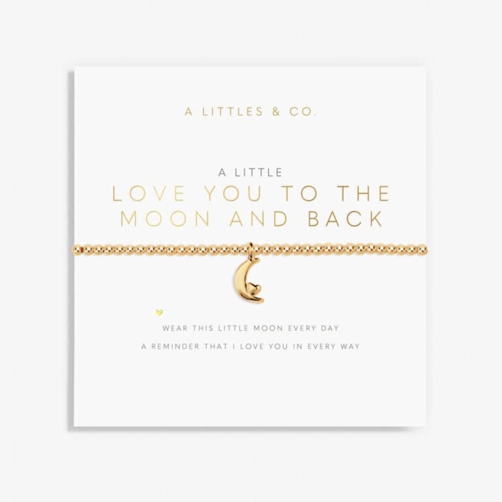 A LITTLES & CO A LITTLE LOVE YOU TO THE MOON AND BACK GOLD BRACELET