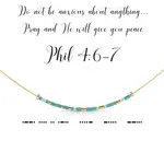 DOT & DASH PHILLIPIANS 4:6-7  MORSE CODE NECKLACE