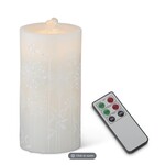CREAM FLORAL EMBOSSED WATER CANDLE