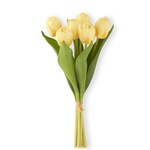 LIGHT YELLOW REAL TOUCH TULIP BUNDLE 13 IN
