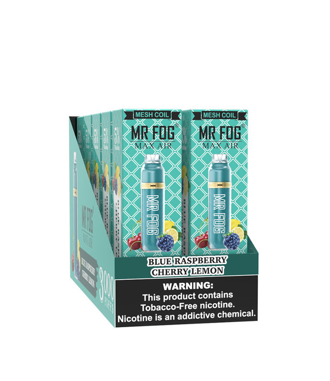 MR FOG MAX AIR 3000 PUFFS Blue Raspberry Cherry Lemon Mr. Fog