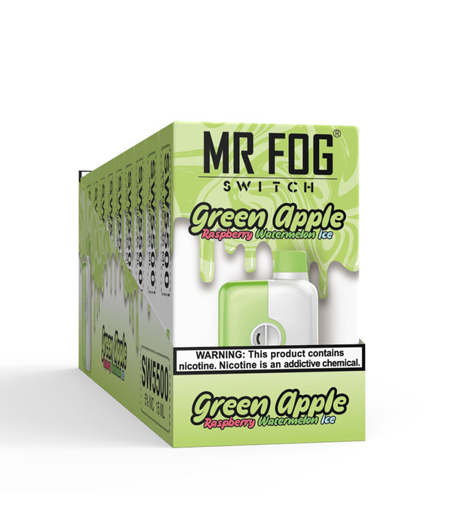 MR FOG MR FOG SWITCH 5500 PUFFS Raspberry Green Apple Watermelon Ice