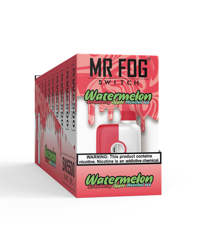 MR FOG MR FOG SWITCH 5500 PUFFS Watermelon Strawberry Apple Menthol Ice