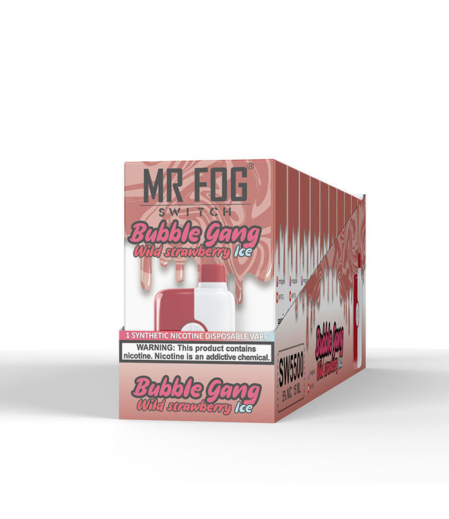 MR FOG MR FOG SWITCH 5500 PUFFS Bubble Gang Wild Strawberry Ice