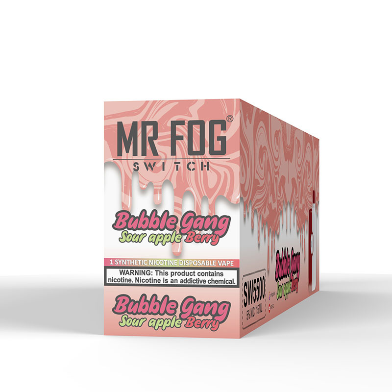 MR FOG SWITCH 5500 PUFFS Bubble Gang Sour Apple Berry Mr. Fog