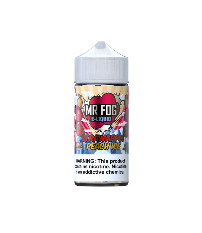 MR FOG Mr. Fog Nicotine Salt E-Liquid 100ML (STRAWAPPLE PEACH ICE 3 MG )