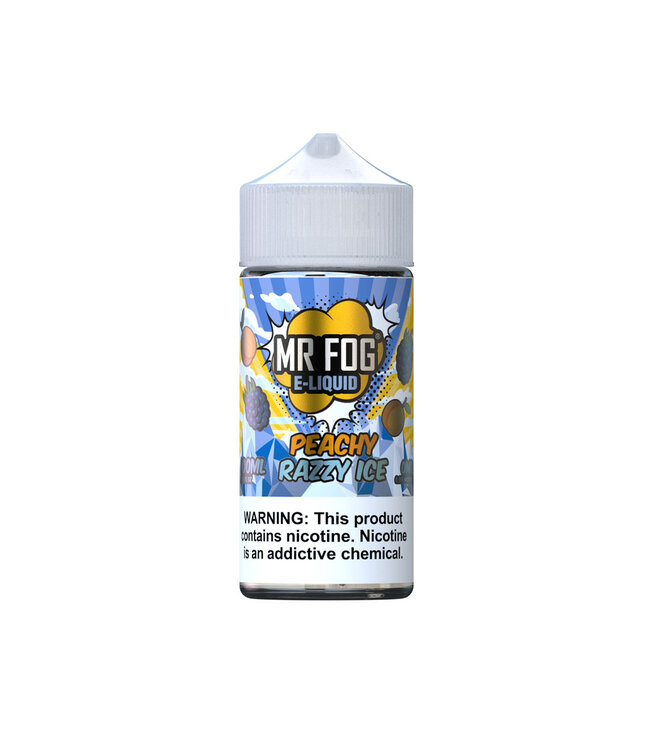 MR FOG Mr. Fog Nicotine Salt E-Liquid 100ML (PEACHY RAZZY ICE 0 MG )