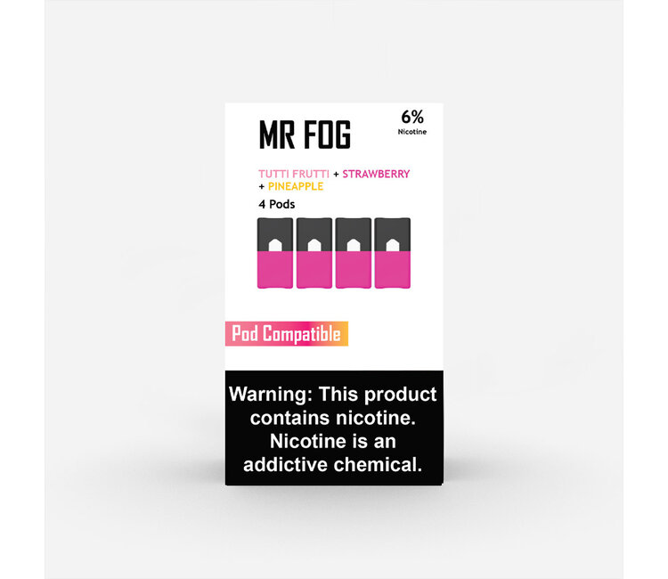 MR FOG PODS PACK OF 4 Tutti Frutti Strawberry Pineapple - Mr Fog Canada MR FOG PODS PACK OF 4 Tutti Frutti Strawberry Pineapple - Mr Fog Canada