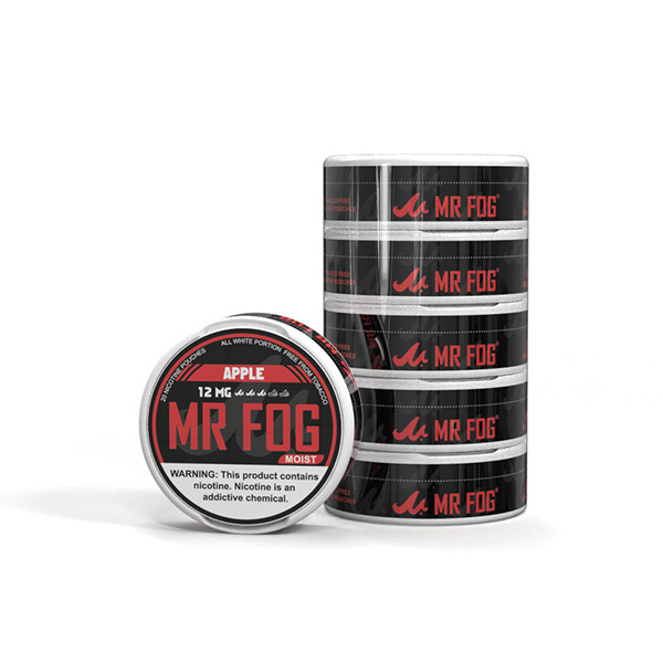MOIST] MR FOG NICOTINE POUCHES PACK OF 5 APPLE 12MG - Mr Fog Canada