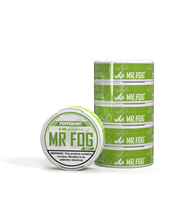 MR FOG [DRY] MR FOG NICOTINE POUCHES PACK OF 5 PEPPERMINT 4MG