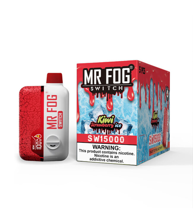 MR FOG MR FOG SWITCH 15000 PUFFS KIWI STRAWBERRY ICE