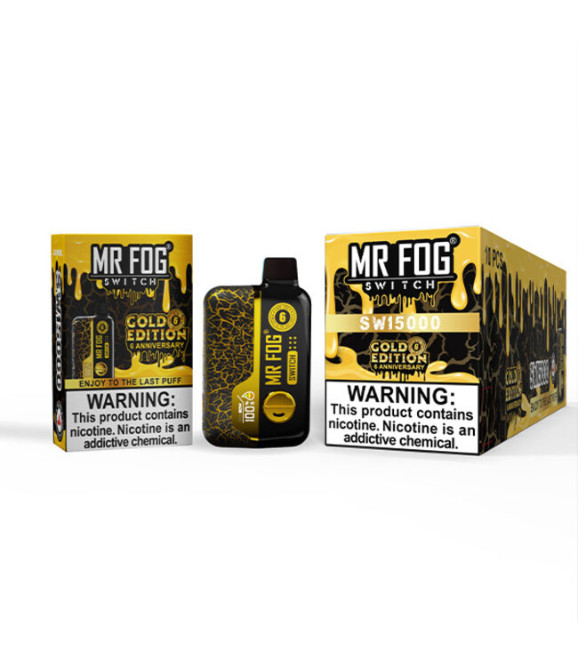 MR FOG MR FOG SWITCH 15000 PUFFS GOLD EDITION FOR 6TH ANNIVERSARY