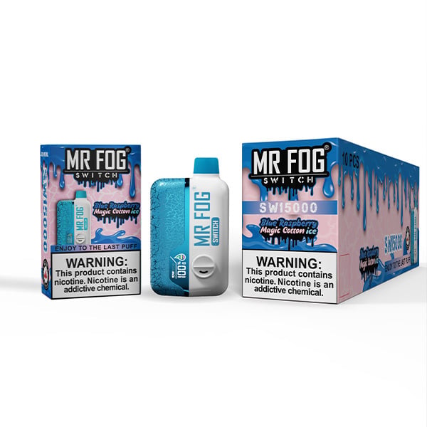 MR FOG SWITCH 15000 PUFFS Blue Raspberry Magic Cotton Ice