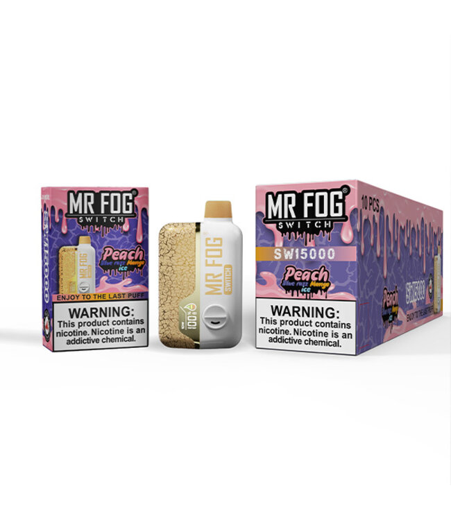 MR FOG MR FOG SWITCH 15000 PUFFS Peach Blue Razz Mango Ice