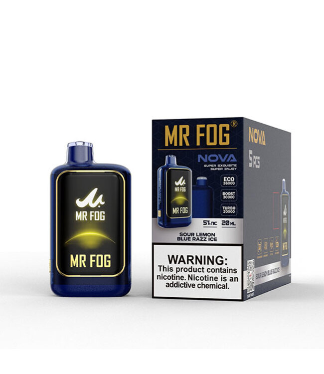 MR FOG MR FOG NOVA Blue Razz Steezy Sour Lemon Ice
