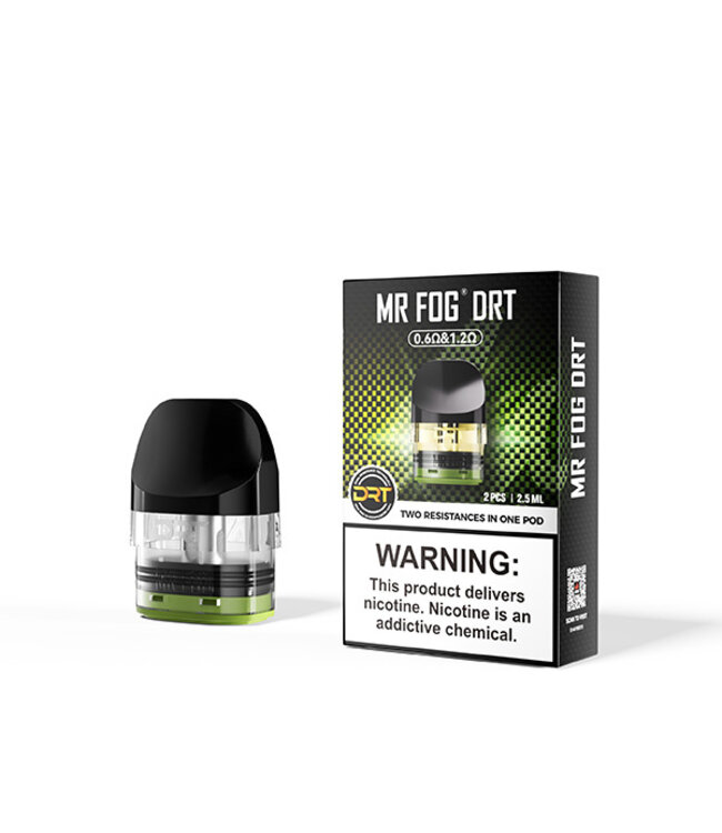 MR FOG MR FOG DRT DUAL RESISTANCE REFILLABLE POD 0.6/1.2 ohm