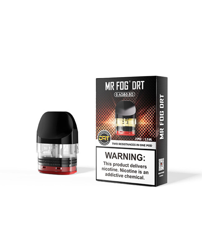 MR FOG MR FOG DRT DUAL RESISTANCE REFILLABLE POD 0.4/0.8 ohm