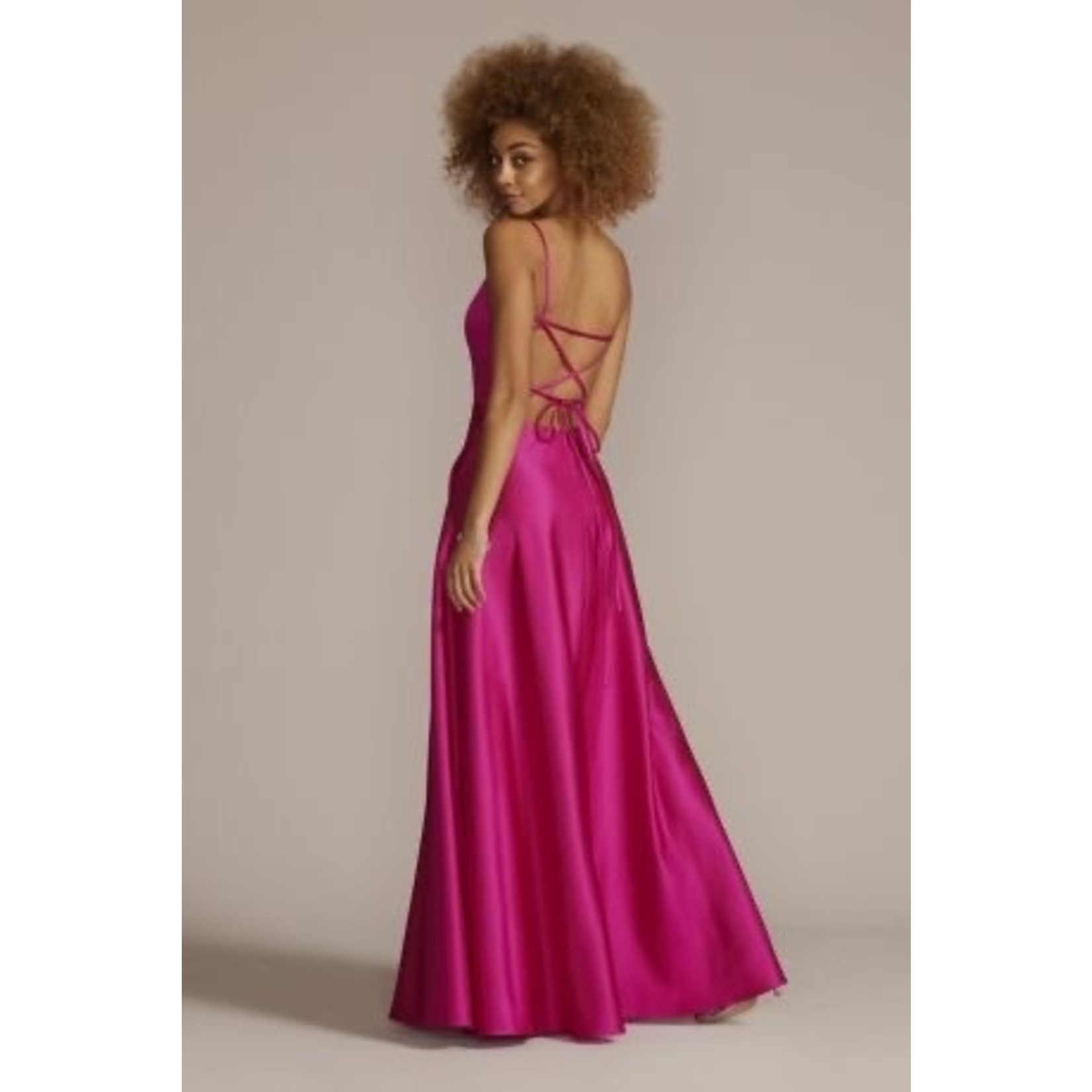 Nova Size 10 - Satin Spaghetti Strap A-Line Prom/Bridesmaid Dress