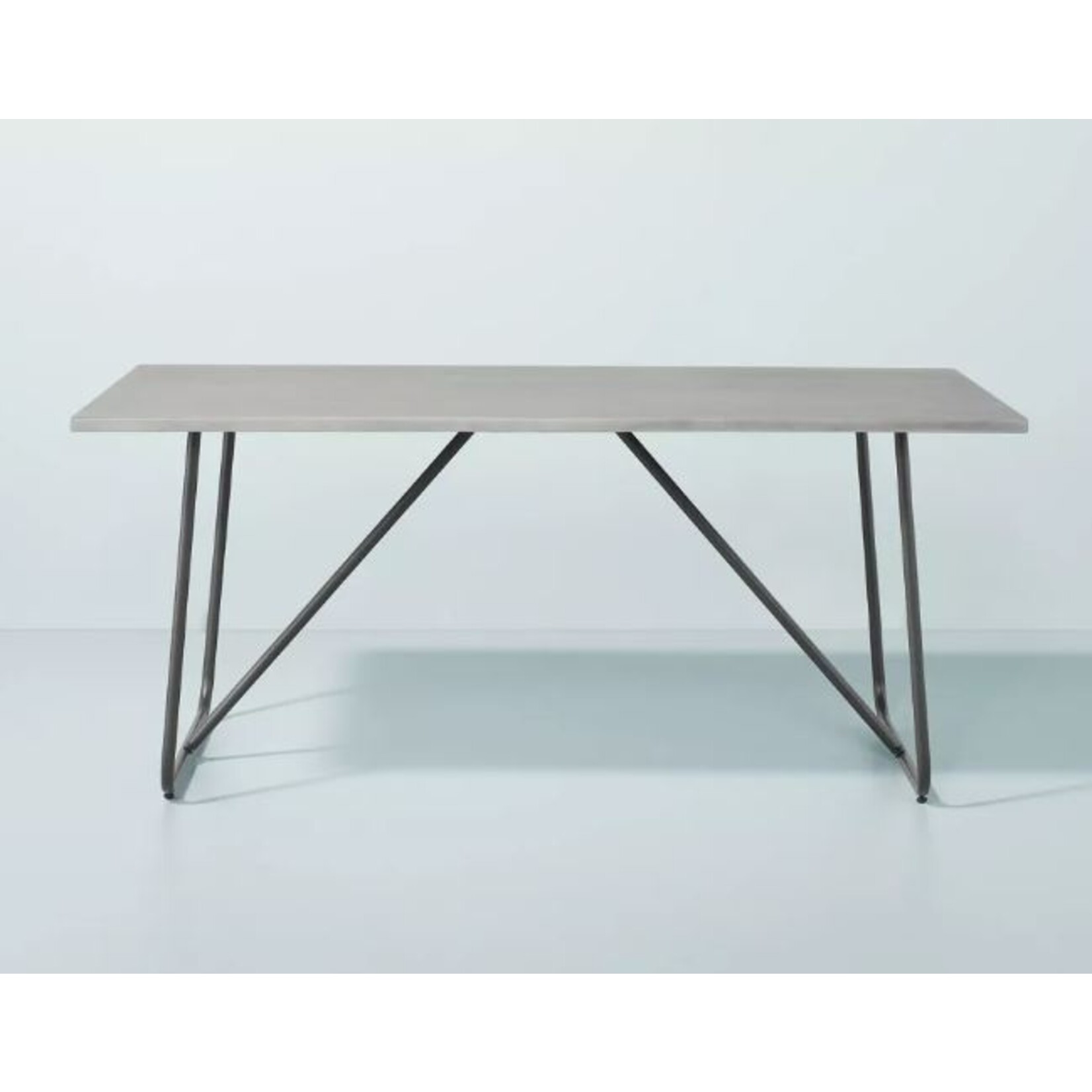 Nova Rectangular Faux Concrete & Metal Outdoor Dining Table; Hearth & Hand™ by Magnolia