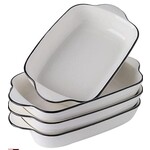 Nova Ceramic Au Gratin Baking Dishes 5'x7' (4)