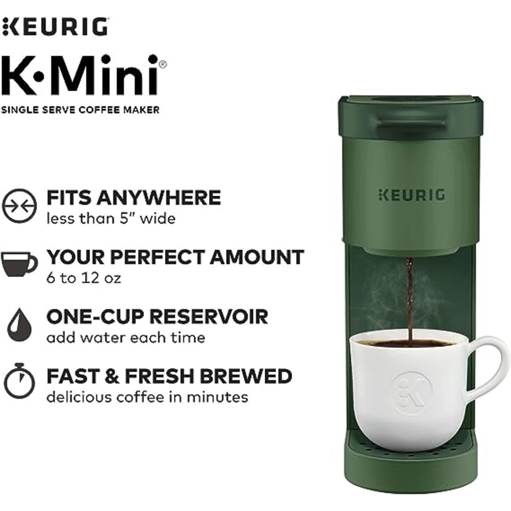 Nova Keurig K-Mini Single Serve Coffee Maker, Evergreen