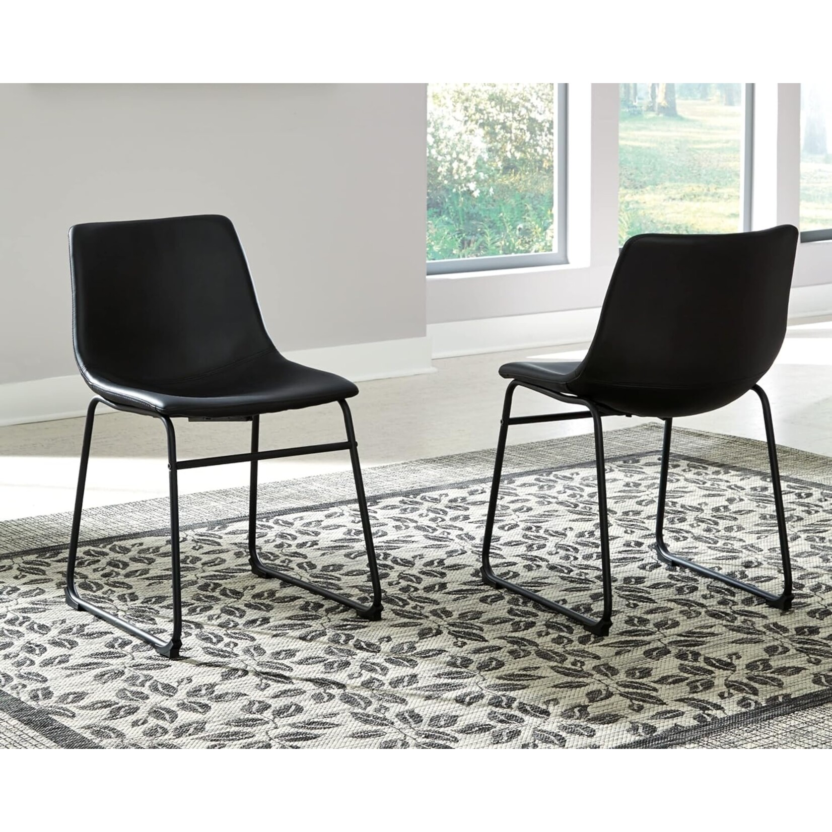 Nova Signature Design by Ashley Centiar Dining Chair Set of 2, Black